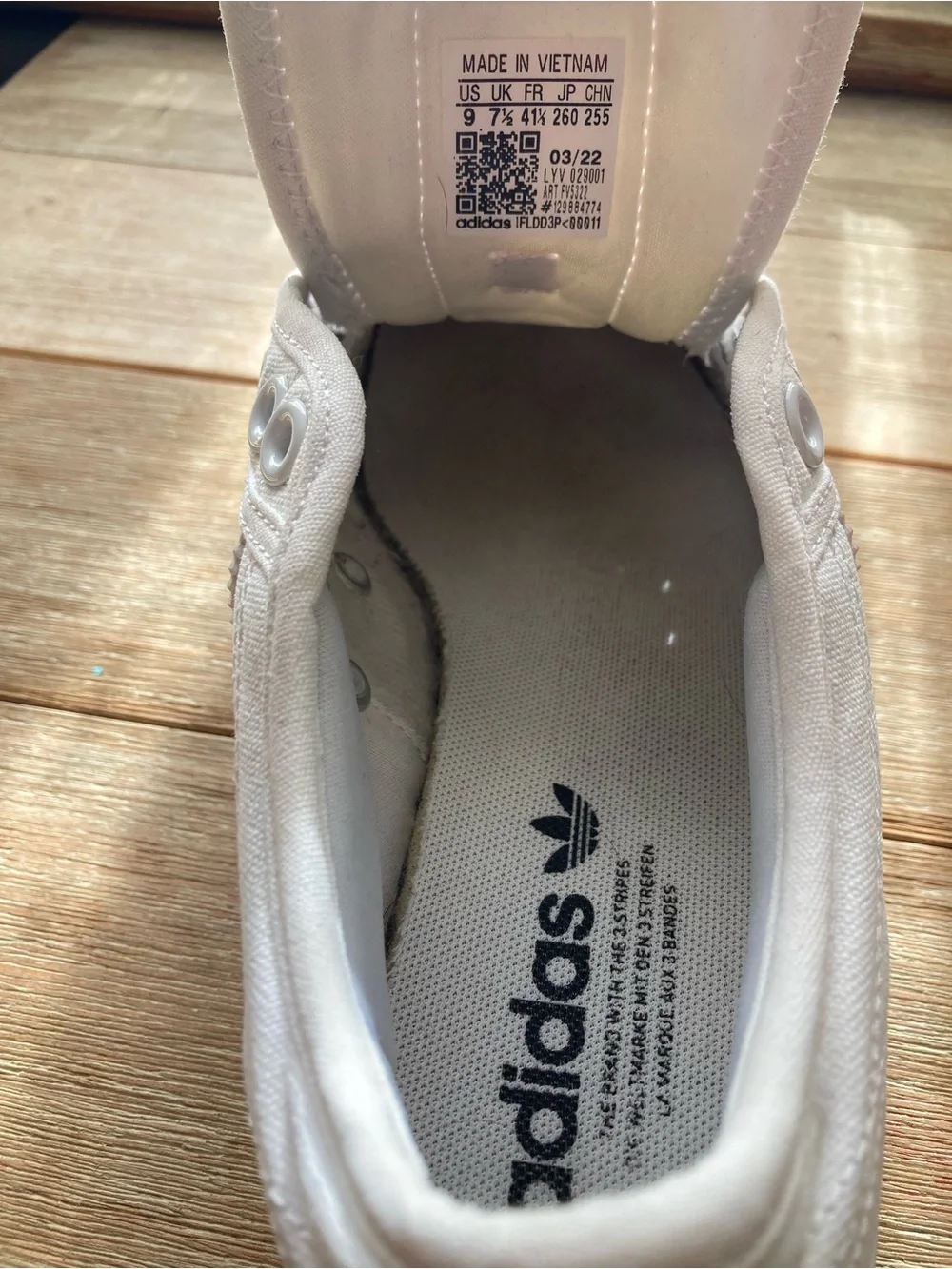 Adidas Originals Nizza Platform Triple White Canvas Sneakers Women’s US 9